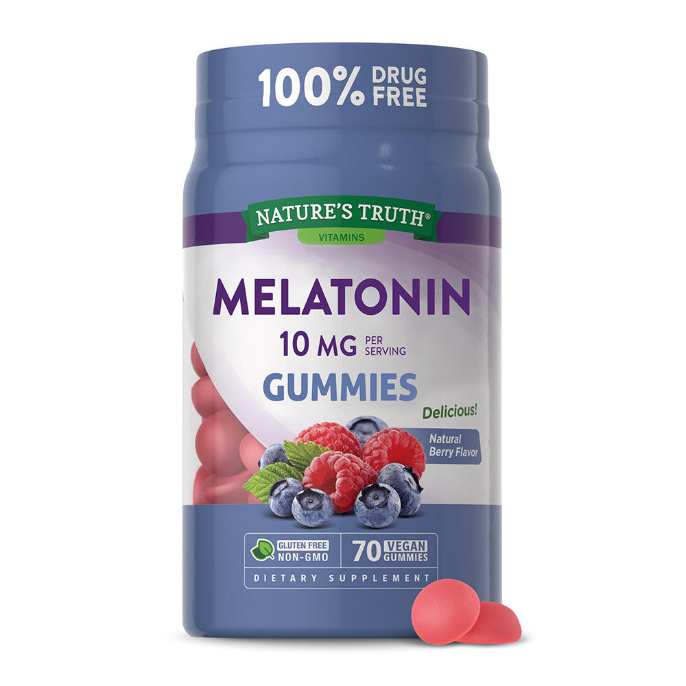 Natures Truth Melatonin 10 Mg Gummies, Natural Berry, 70 Ea